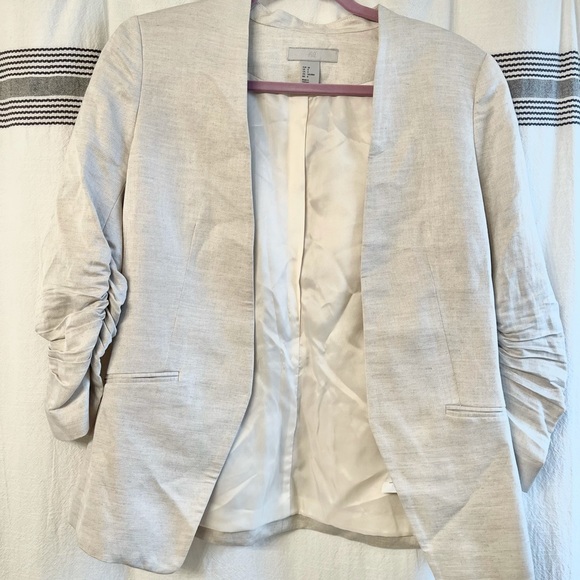 Cream colored blazer top